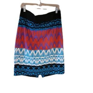 Tracy Reese red, purple, blue, & white skirt.